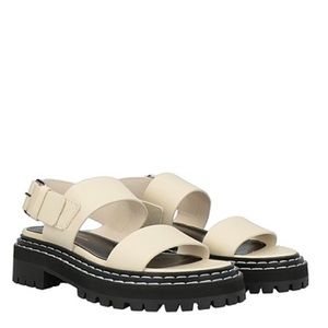 EUC Proenza Schouler White Lug-Sole Leather Sandals Sz 8